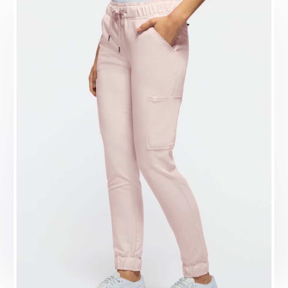 Jaanuu Women's Blush Pink Cargo Jogger Track Pants